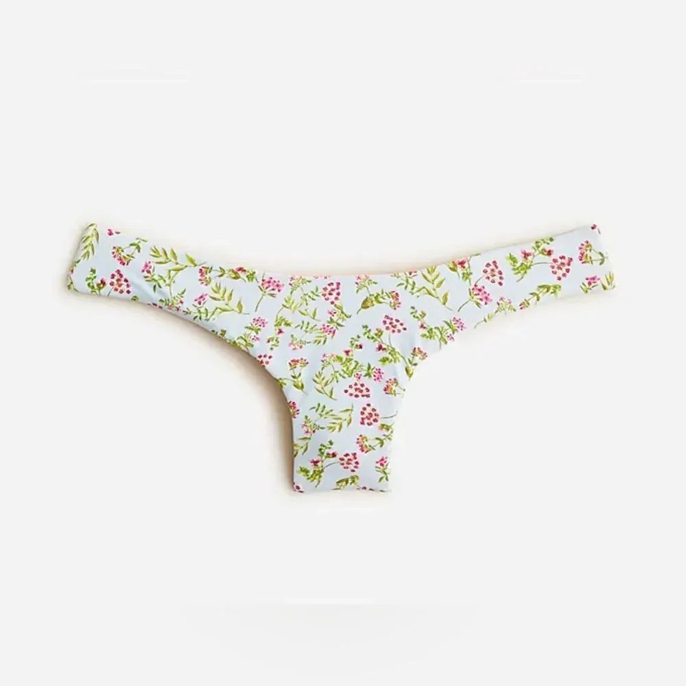 J.Crew Curved-waist cheeky bikini bottom in cloud meadow floral NWT Size M